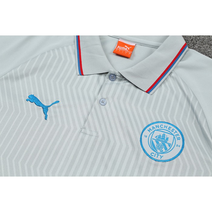 Camiseta Polo del Manchester City 2022-23 Gris - Haga un click en la imagen para cerrar